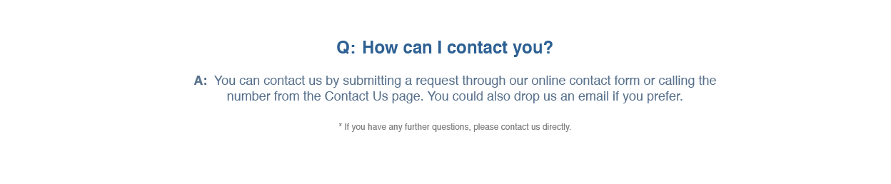 Contact FAQ image